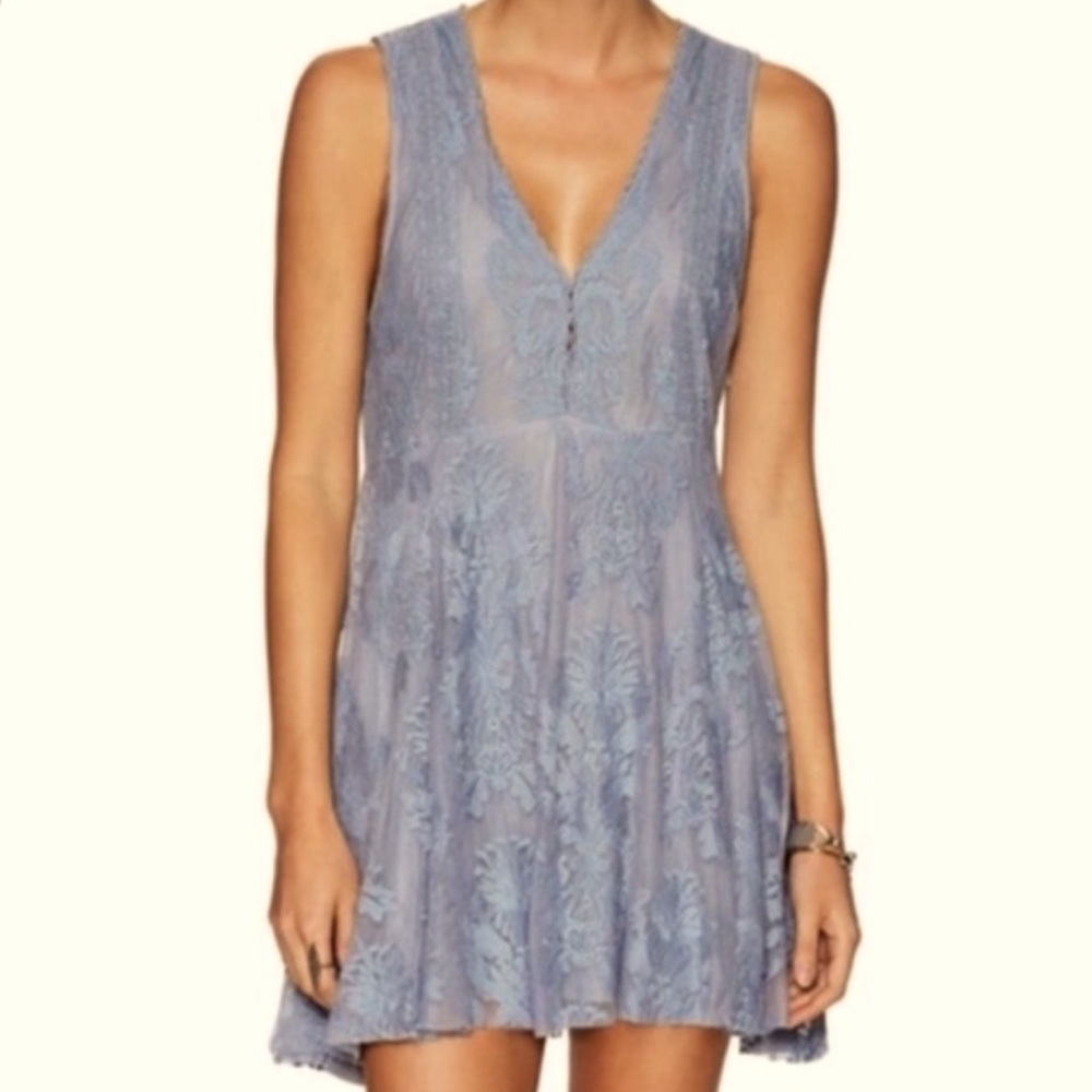 Free People Lace Lavender Dress size 4/S